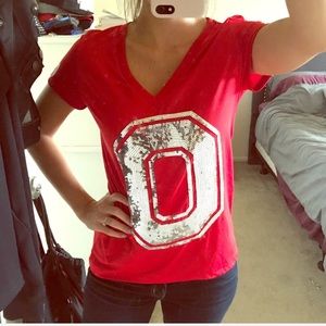 Victoria’s Secret OSU sequin jersey shirt size xs